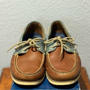 Sperry Brown and Blue Boat Shoes